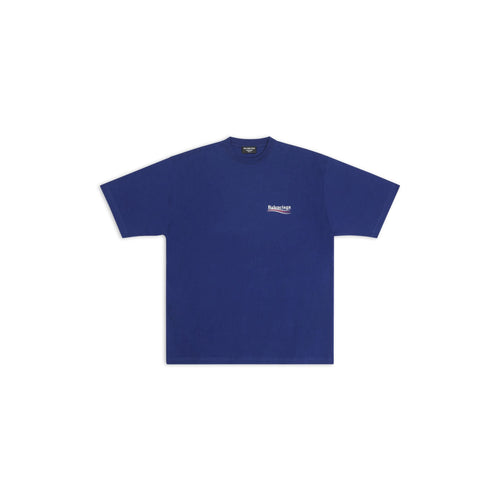 Classic round collar cotton print t-shirt