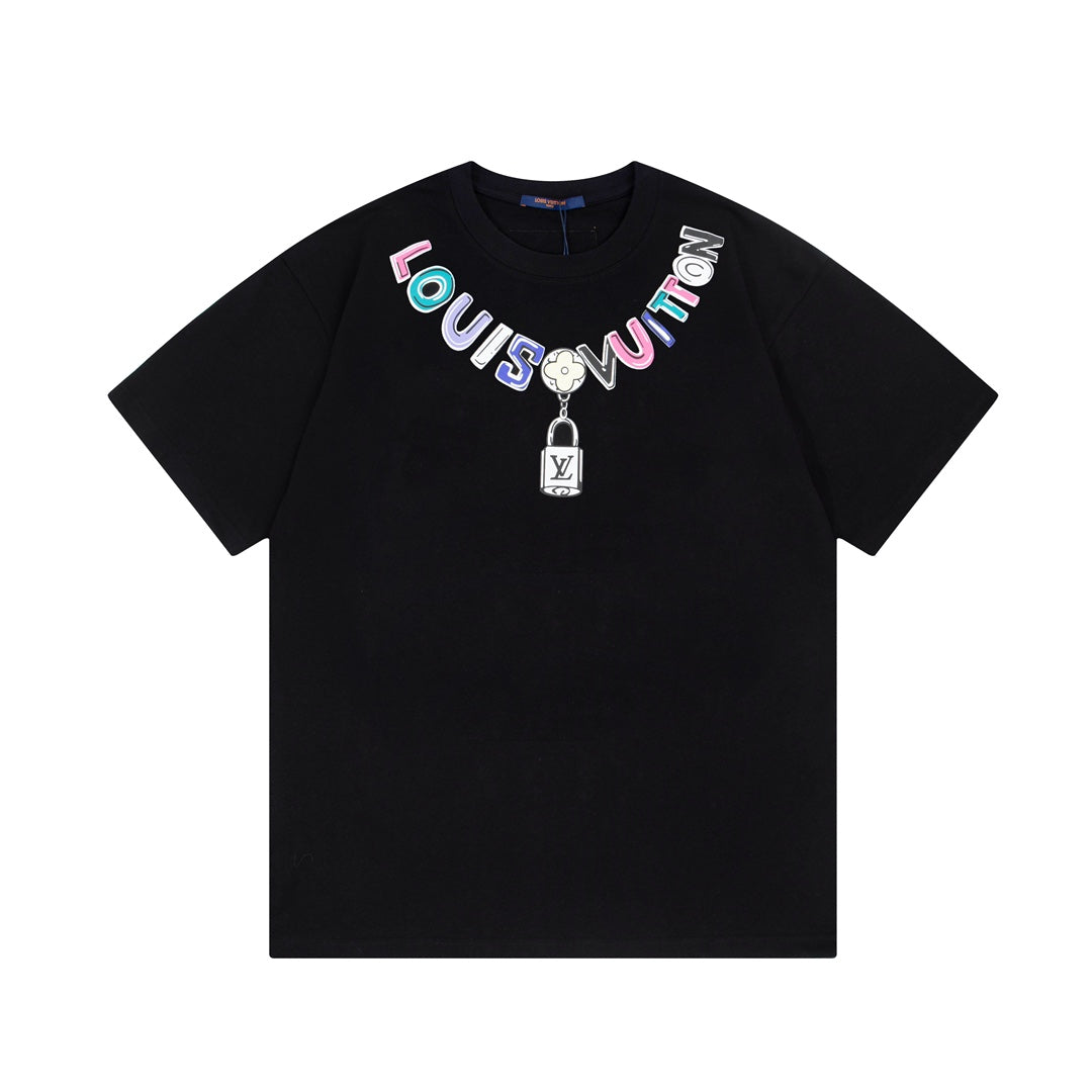 Colorful letters print t-shirt