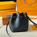 Drawstring Hollow Embossed Bucket Bag