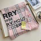 Four Color Classic Plaid Silk Scarf
