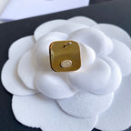 Letter Logo Square Earrings